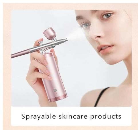 Nano Facial Sprayer High Pressure, Oxygen Facial Machine 0.3mm Nozzle Fine Mister Portable Facial Steamer Mist for Face Hydrating Skin Care Routine